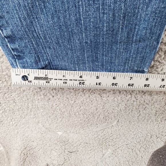 Cruel Girl Slim Denim Jeans Womens Jrs 9 L Long Mid Rise Medium Blue - Picture 8 of 10